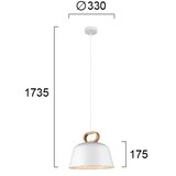  Luster na sajli CLIP 1xE27/40W/230V bela/smeđa | Eponuda.com