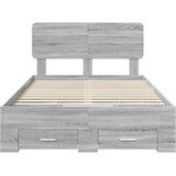  Krevetna konstrukcija Siva Sonoma 120 x 200 cm 203 x 123 x 90 cm | shoptok.hr
