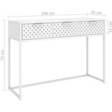  Konzolni stol bijeli 106 x 35 x 75 cm čelični | shoptok.hr