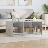  Stolić za kavu sa staklenim vratima boja betona 102x50x42 cm | shoptok.hr