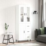  Visoka komoda bijela 69 5x34x180 cm konstruirano drvo | shoptok.hr