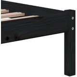  Posteljni okvir črn iz trdnega lesa 75x190 cm 2FT6, (20643764) | Shoptok.si