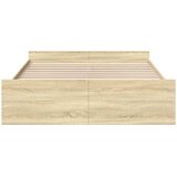  Okvir za krevet s ladicama boja hrasta 140x200 cm drveni Smeđa 140 x 200 cm | shoptok.hr