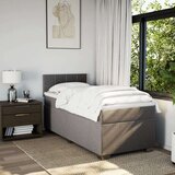 vidaXL Krevet s oprugama i madracem smeđesivi 90x190 cm od tkanine | shoptok.hr
