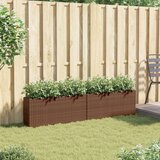  Vrtne sadilice s 2 posude 2 kom smeđe 90 x 20 x 40 cm poliratan | shoptok.hr