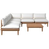 Mömax Loungegarnitur Chris Akazie/beige Echtholz | Shoptok.si
