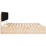  Krevetni okvir s tapiciranim uzglavljem Crna 200 x 200 cm | shoptok.hr