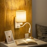  Brilagi - LED zidna lampa NUBILA 1xE27/25W/230V +LED/3W bela/svetlo braon | Eponuda.com