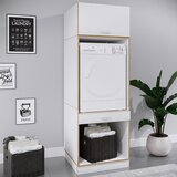 MID.YOU OMARICA ZA PRALNI STROJ bela, medeni hrast | Shoptok.si