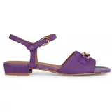 Geox Usnjeni sandali D NEW ERAKLIA 15 B ženski, vijolična barva, D4580B 00021 C8000