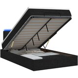  Krevet od pjene s madracem i LED-om Crna 120 x 190 cm Tkanina - Crna 120 x 190 cm Dizajn linija | shoptok.hr
