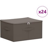  Kutija za spremanje 24 pcs Siva 43 x 34 x 23 cm Netkana tkanina | shoptok.hr