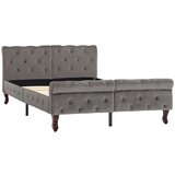 Furnova Posteljni okvir siv žamet 120x200 cm, (21931488) | Shoptok.si