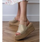 Gemre Golden classic platform espadrille sandals Lutes | Shoptok.si