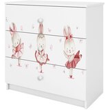  Dječja komoda - ZEKO S LEPTIRIMA - bijela | shoptok.hr
