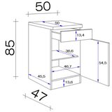 XXXL Kuhinjska Spodnja Omarica Speed, Bela | Shoptok.si