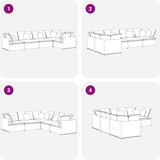  Modularna sofa s jastucima, baršunasta tamnozelena | shoptok.hr