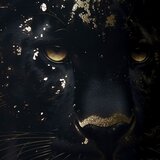 Zidni poster sa ekstra efektom - zlatni panter