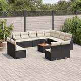 vidaXL 13-dijelni set vrtnih sofa s jastucima poliratan crni | shoptok.hr