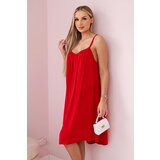Kesi Włoski Viscose dress with straps Red | Shoptok.si