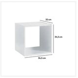 5five polica 34,5X32X34,5 cm drvo bela | ePonuda.com