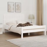 vidaXL Zidno uzglavlje bijelo 140x3x60 cm od masivne borovine | shoptok.hr