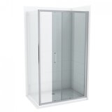 Copen stakleni paravan atlas 130 x 195 cm, providno staklo 6 mm, hromirani ram | Eponuda.com