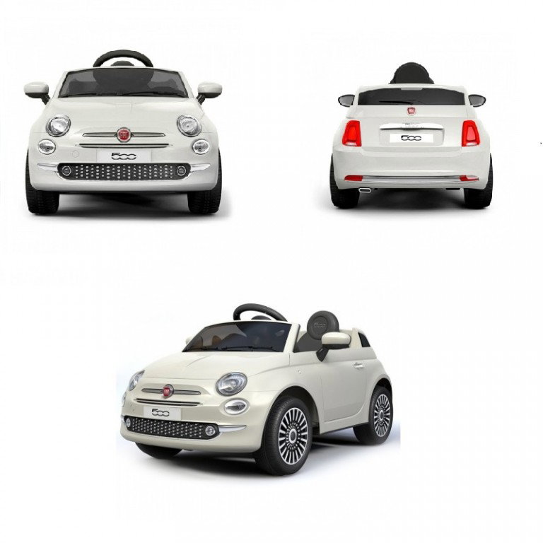  dečiji autić na akumulator fiat 500 model 237 beli sa kožnim sedištem | Eponuda.com