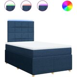 vidaXL Krevet s oprugama i madracem plavi 120 x 190 cm od tkanine | shoptok.hr