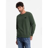 Ombre Men's non-stretch sweatshirt with metal pin - dark green | Shoptok.si