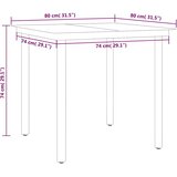  5-dijelni vrtni blagovaonski set crni Crna Dužina stola 80 cm | Shoptok.si