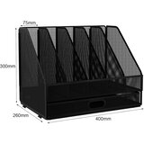EASYPAG kovinski namizni organizator dokumentov A4 s 5 predelki in predalom | Shoptok.si