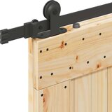 vidaXL Drsna vrata s kompletom vodil 95x210 cm trdna borovina | Shoptok.si