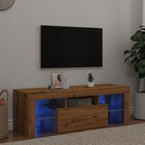 vidaXL TV omarica z LED artisan hrast 120x36,5x40 cm inženirski les Cene