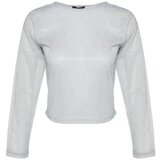 Trendyol Blouse - Gray - Regular fit Cene