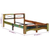 vidaXL Posteljni okvir iz trdnega predelanega lesa 140x200 cm | Shoptok.si