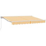  Ručno sklopiva tenda Žuta 3 x 2 5 m Poliester s PU premazom - Žuta (bijeli okvir) 3 x 2 5 m Ručna | shoptok.hr