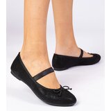 D/CEO marka niezdefiniowana Black women's ballet flats with bow on elastic Lerona | ePonuda.com