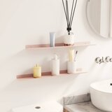  Lebdeća polica Zidne 2 pcs Ružičasta 60 x 8,5 x 2,5 cm Čelik | Eponuda.com