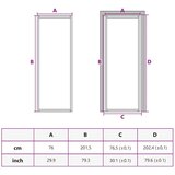  Vrata za dom 76 x 201,5 x 3,5 cm Aluminij i kaljeno staklo | shoptok.hr