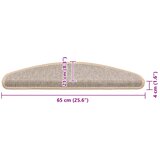  Prostirke za stepenice 15 kom 65x21x4 cm srebrne poluokrugle velike | shoptok.hr
