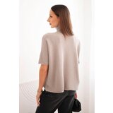 Kesi Włoski Women's short-sleeve loose-fitting sweater fango | Shoptok.si