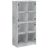 Maison Chic Visoka omara - Komoda - Predalnik z vrati betonsko siva 68x37x142 cm inženirski les, (21718833) Cene