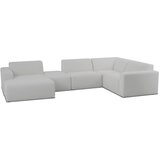 Scandic Bela kotna sedežna garnitura iz tkanine bouclé (v obliki črke "U") Roxy – | Shoptok.si