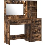  Set toaletnog stola s 2 komada s LED dimljenim hrastovim drvom | shoptok.hr