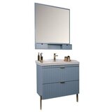 Hanah home Kupatilski ormarić sa umivaonikom i ogledalom (2 komada) Noble 80 Light Blue | Eponuda.com