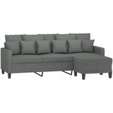  Trosjed s tabureom tamnosivi 180 cm od tkanine | shoptok.hr