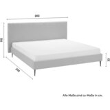 Bessagi Home Oblazinjena Postelja Elena, Siva, 180x200 | Shoptok.si