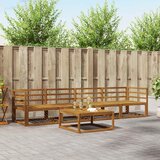  Set vanjskih sofa 5 pcs Prirodna Čvrsto drvo akacije | Eponuda.com