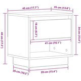  Nočna omarica Starega lesa 45x34x44 cm Izdelana iz lesa, (22008111) | Shoptok.si